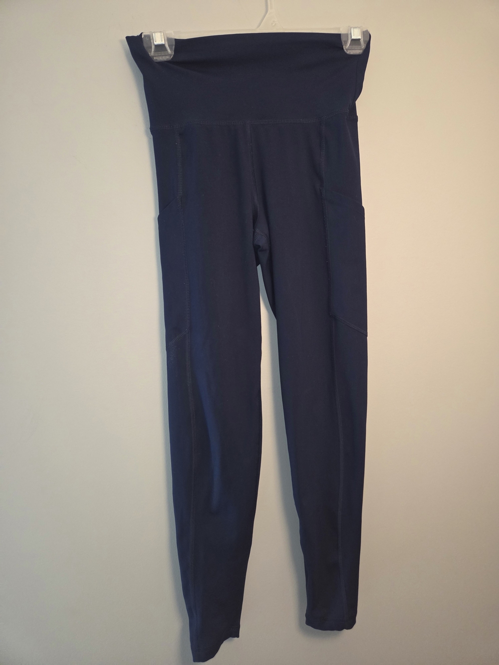 American Eagle Outfitters Dark Navy High-Waist Leggings with Side Pockets